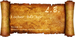 Locher Bíbor névjegykártya